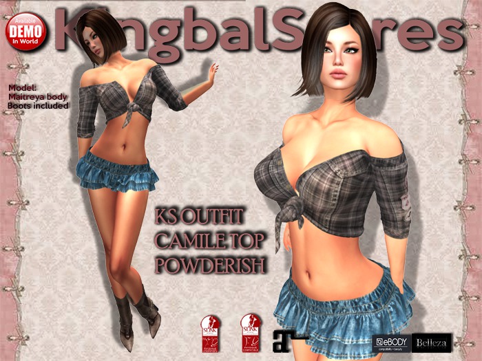 150 KS OUTFIT CAMILE TOP POWDERISH