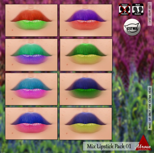 [Ahroun Designs] Mix Lipstick Pack 01 (Wear/Add)