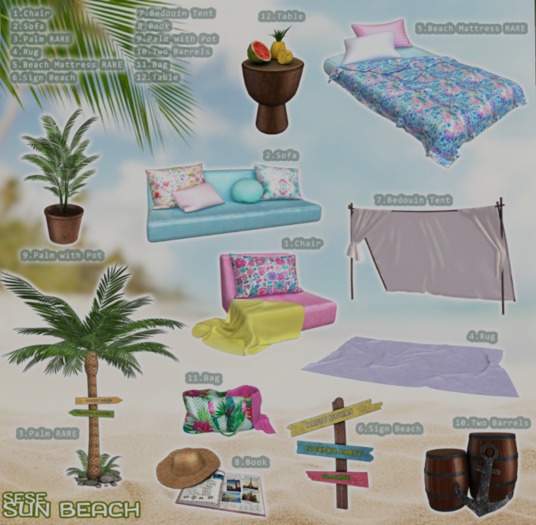 3. Sese _Sun Beach_Palm RARE