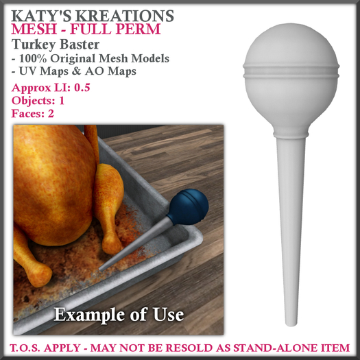 *KK* MESH Turkey Baster Vendor