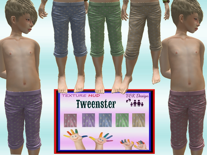 V&K Design Tweenster *FATPACK* Heart  Capris (Unisex)