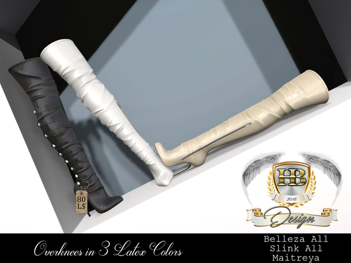 [HB] Overknees {Latex White}