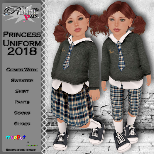 Royal Princess Uniform 2018 Moppet Blue
