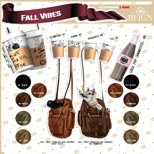 REIGN.- FALL VIBES TRAVELER BAG (RIGGED)- THE ROMANTIC #13