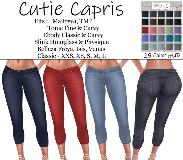 Nixxi Fashions - Cutie Capris (25 Option HUD)