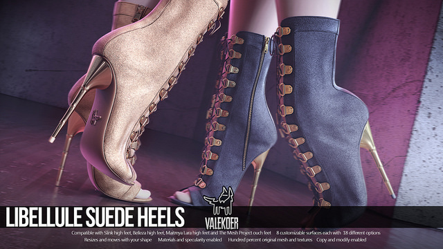 [VALE KOER] LIBELLULE SUEDE HEELS FATPACK