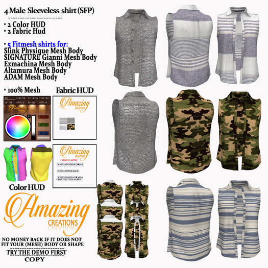 AmAzINg CrEaTiOnS 4 Male Sleeveless  shirt (SFP)