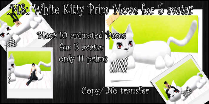 .:MS:. White Kitty Prim Move 5 Avatar