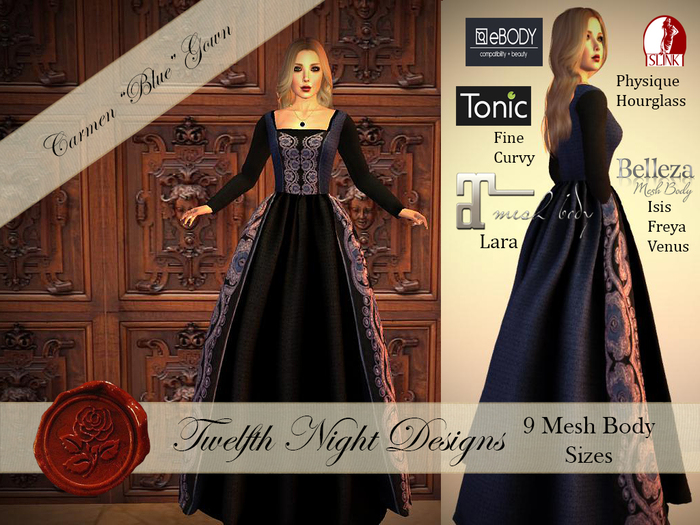 Carmen Blue Gown