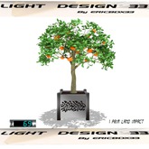 Orange tree 1-Modern Planter1 Color change Menu-Mesh- (Boxed)