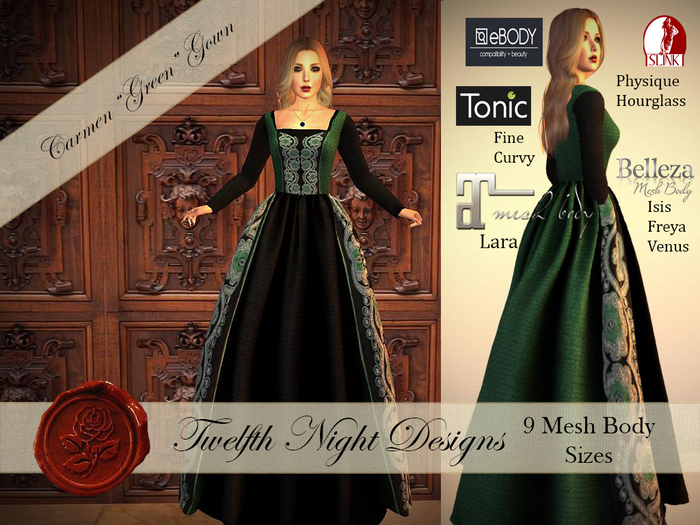 Carmen Green Gown