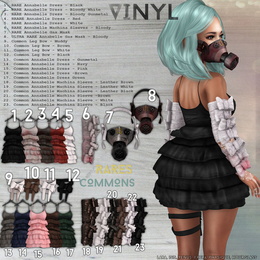 Vinyl - Annabelle Gacha Leg Bow Pak Slink White Muddy
