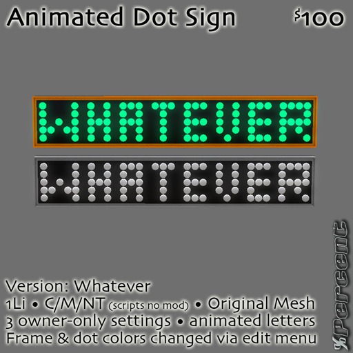 % Whatever Dot Sign *MESH*