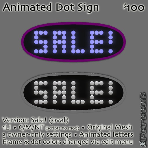 %Sale (oval) Dot Sign *MESH* Delivery Box