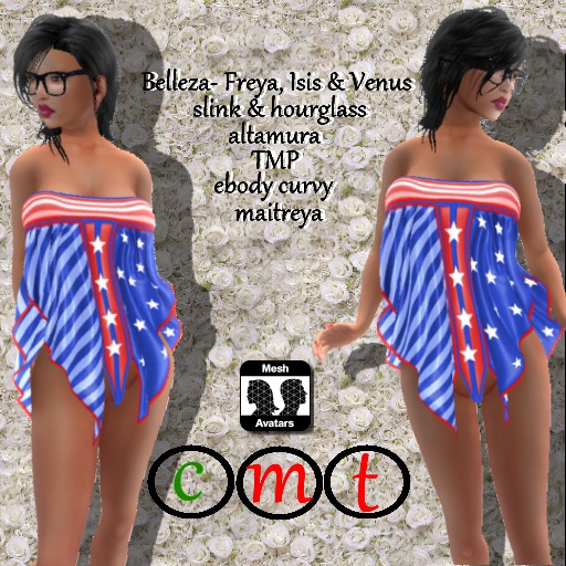 Ananya Mesh Dress Blue USA