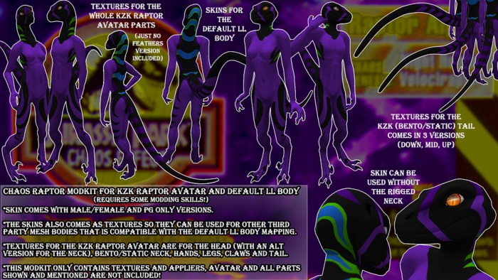 *C.C* Chaos Raptor Purple ModKit for KZK Raptor