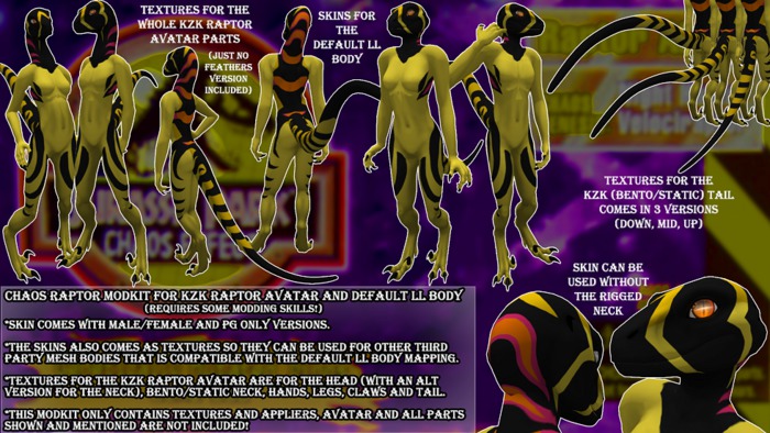 *C.C* Chaos Raptor Yellow ModKit for KZK Raptor