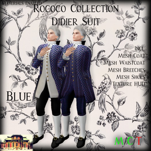 ~CdE~ Rococo Didier BLUE Mesh Suit