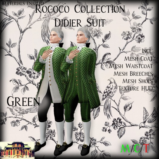 ~CdE~ Rococo Didier GREEN Mesh Suit