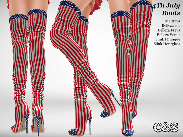 C&S 4th July 2018 Boots for Maitreya, Slink Physique & Hourglass, Belleza Venus, Isis & Freya. 