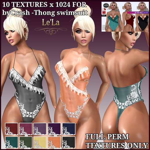 byCrash -Thong swimsuit Texture Pack 3