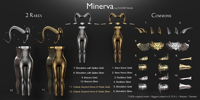 ALEGRIA Minerva Shoulders Silver (add and click)