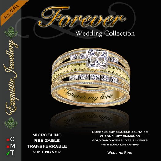 Exquisite Forever Wedding Ring - Gold