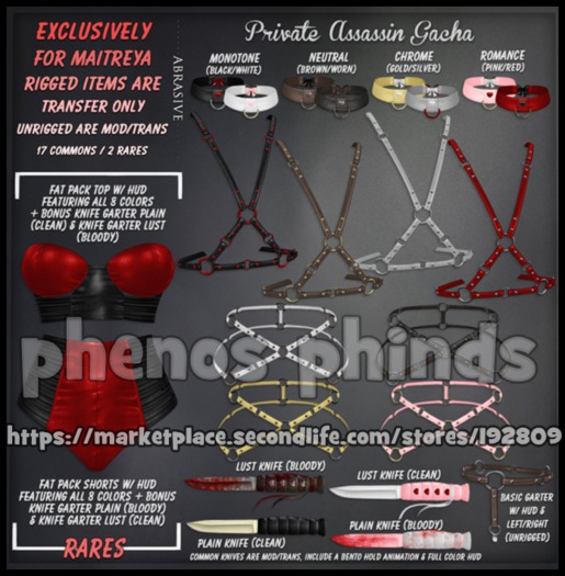 [ abrasive ] Private Assassin Top Harness - Mait - Chrome
