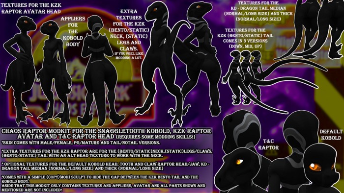 *C.C* Chaos Raptor Black ModKit for ONA Snaggletooth Kobold