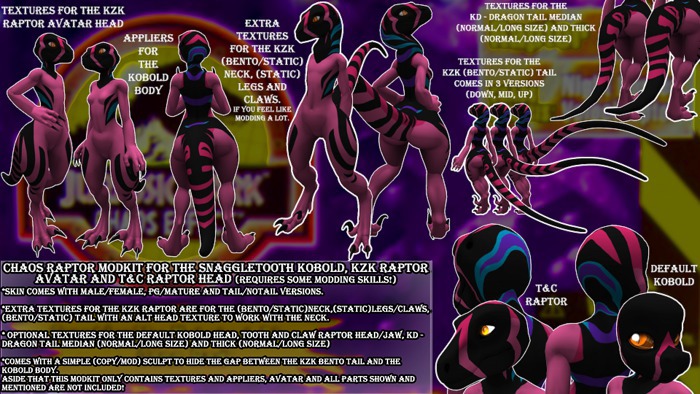 *C.C* Chaos Raptor Pink ModKit for ONA Snaggletooth Kobold