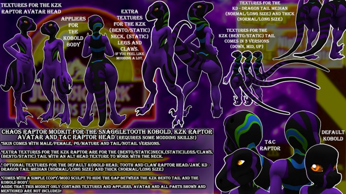 *C.C* Chaos Raptor Purple ModKit for ONA Snaggletooth Kobold