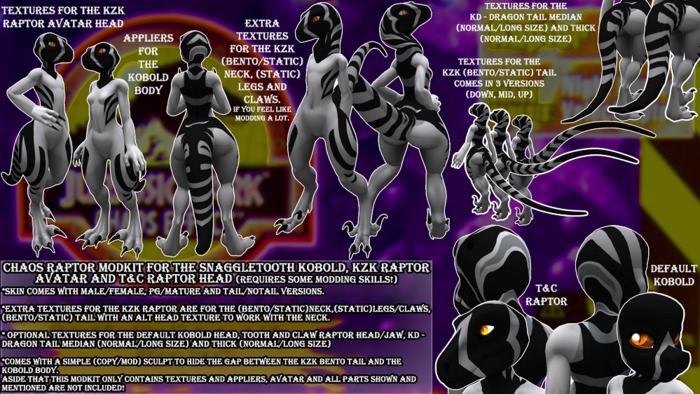 *C.C* Chaos Raptor White ModKit for ONA Snaggletooth Kobold