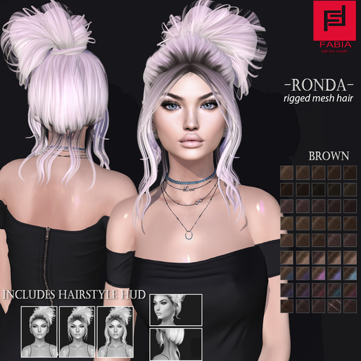 -FABIA- Mesh Hair   < Ronda> Brown