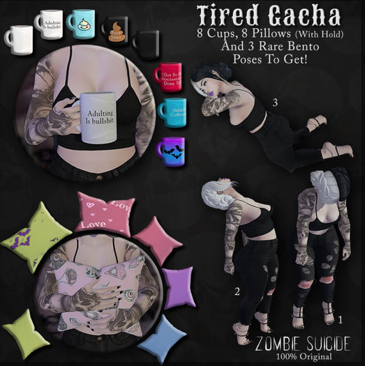 :Z.S: Tired Gacha -  Pose 1 RARE