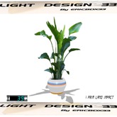 Green plant 3 - round pot 1 colors lines - Mesh - 1Prim (Boxed)