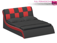 MI962600 Red and Black Modern Bed