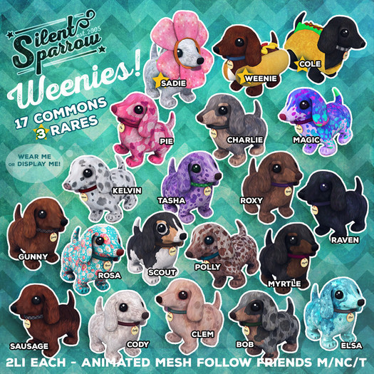 ~silentsparrow~ Weenies! Full Set
