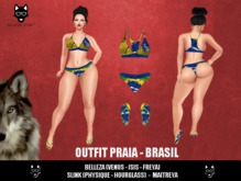 Alcateia - Outfit Playa - Brasil ( Bikini + Chinelo)