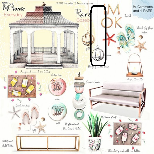 ionic : Hanging candle lamp (silver)