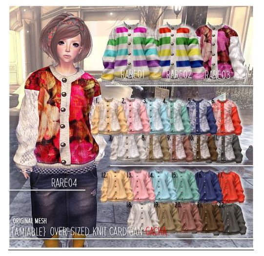 {amiable}Over-sized Knit Cardigan Gacha02(BOX)_RARE