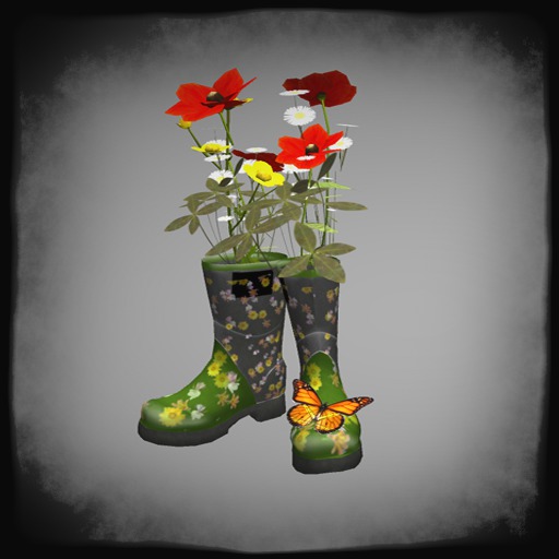 Nezzys Boot Planters with Butterfly
