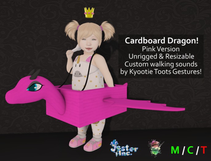 [Jester Inc.] Cardboard Pink Dragon! - BOXED