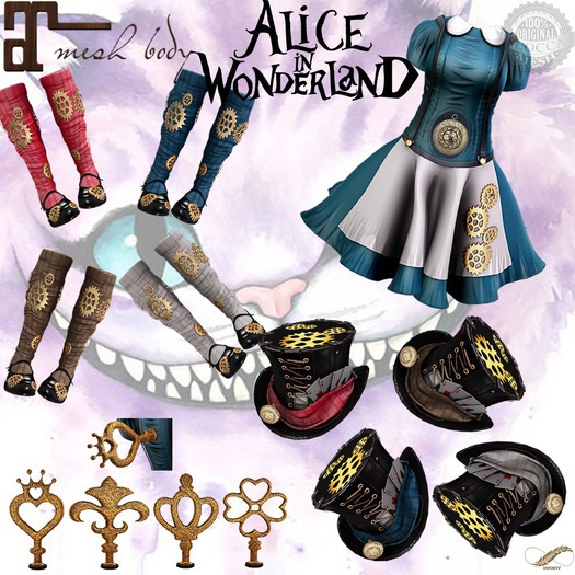 Infinity_Alice Steampunk HAT WHITE