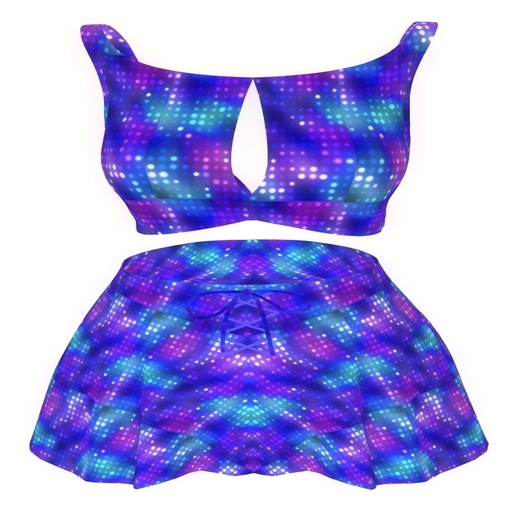 TOP AND SKIRT - DISCO BLUE - MAITREYA B