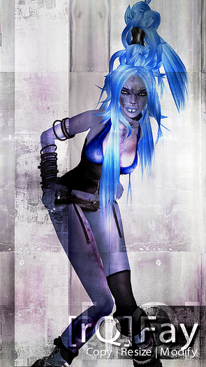 [rQ]Fay~COBALT (Long Fexi Hair)