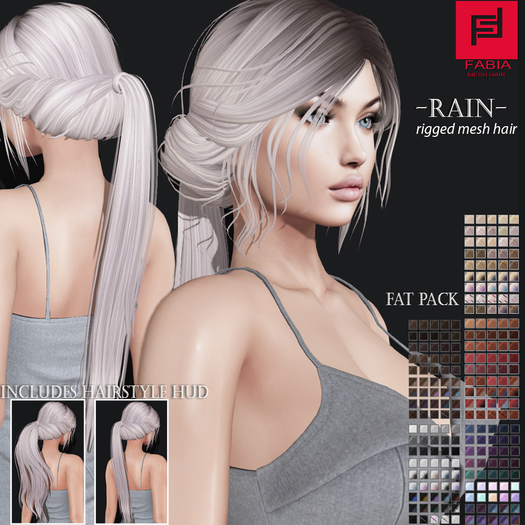 -FABIA- Mesh Hair   < Rain> Fat Pack