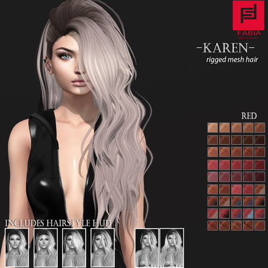 -FABIA- Mesh Hair   < Karen> Red