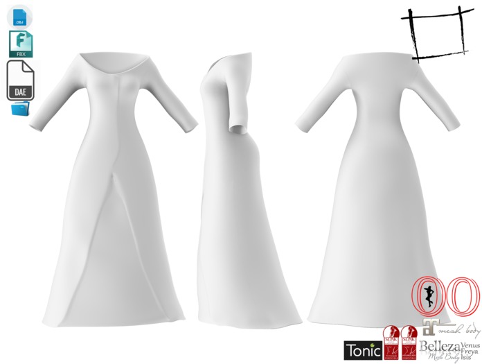Source Files Of Full Perm Medieval Quinn Gown For Maitreya, Ocacin, Slink, Belleza, Tonic, Voluptuous