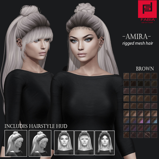 -FABIA- Mesh Hair   < Amira> Brown