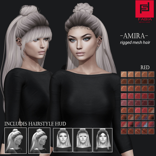 -FABIA- Mesh Hair   < Amira> Red